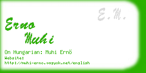 erno muhi business card