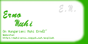 erno muhi business card